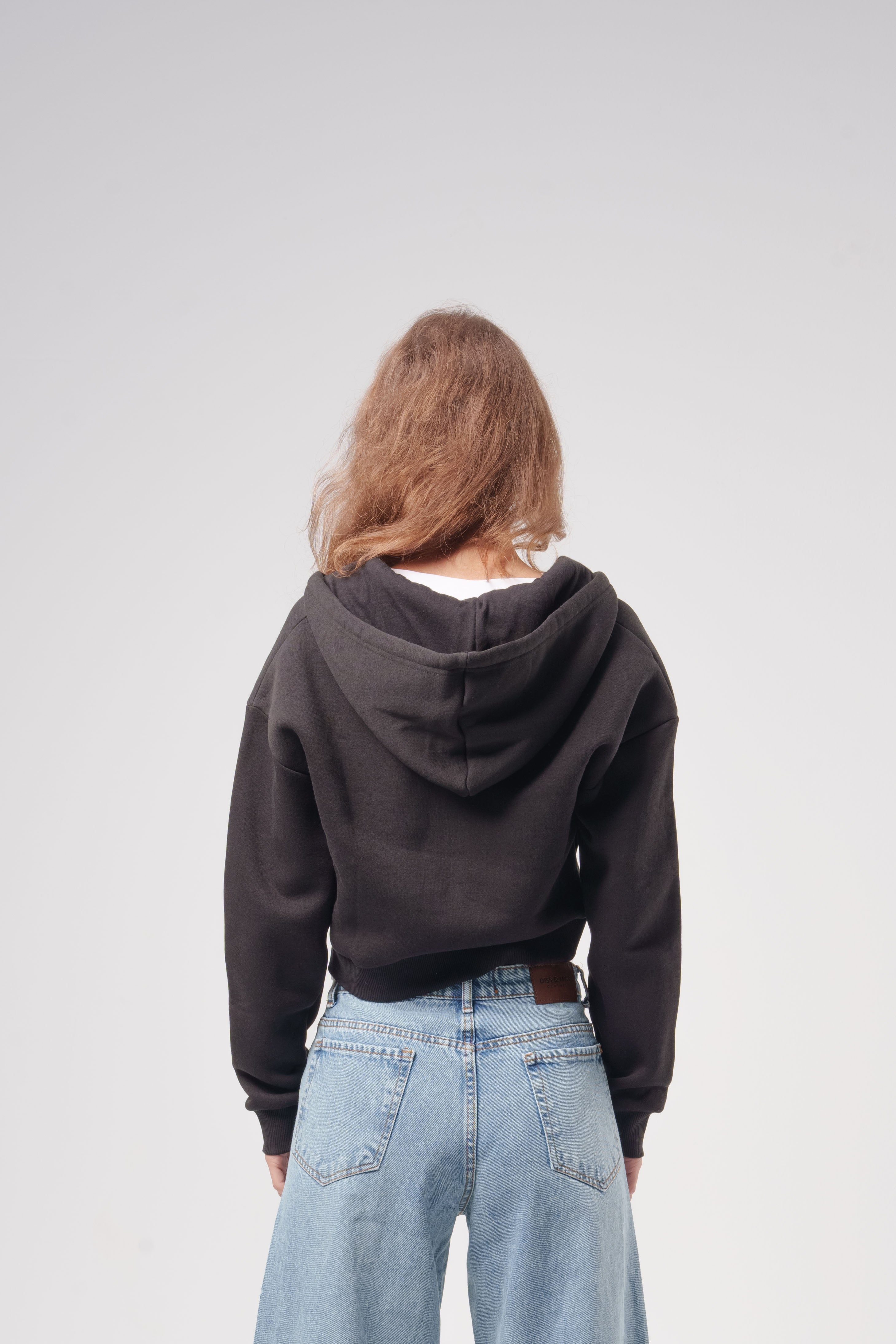 Cropped Zipper Sweatshirt