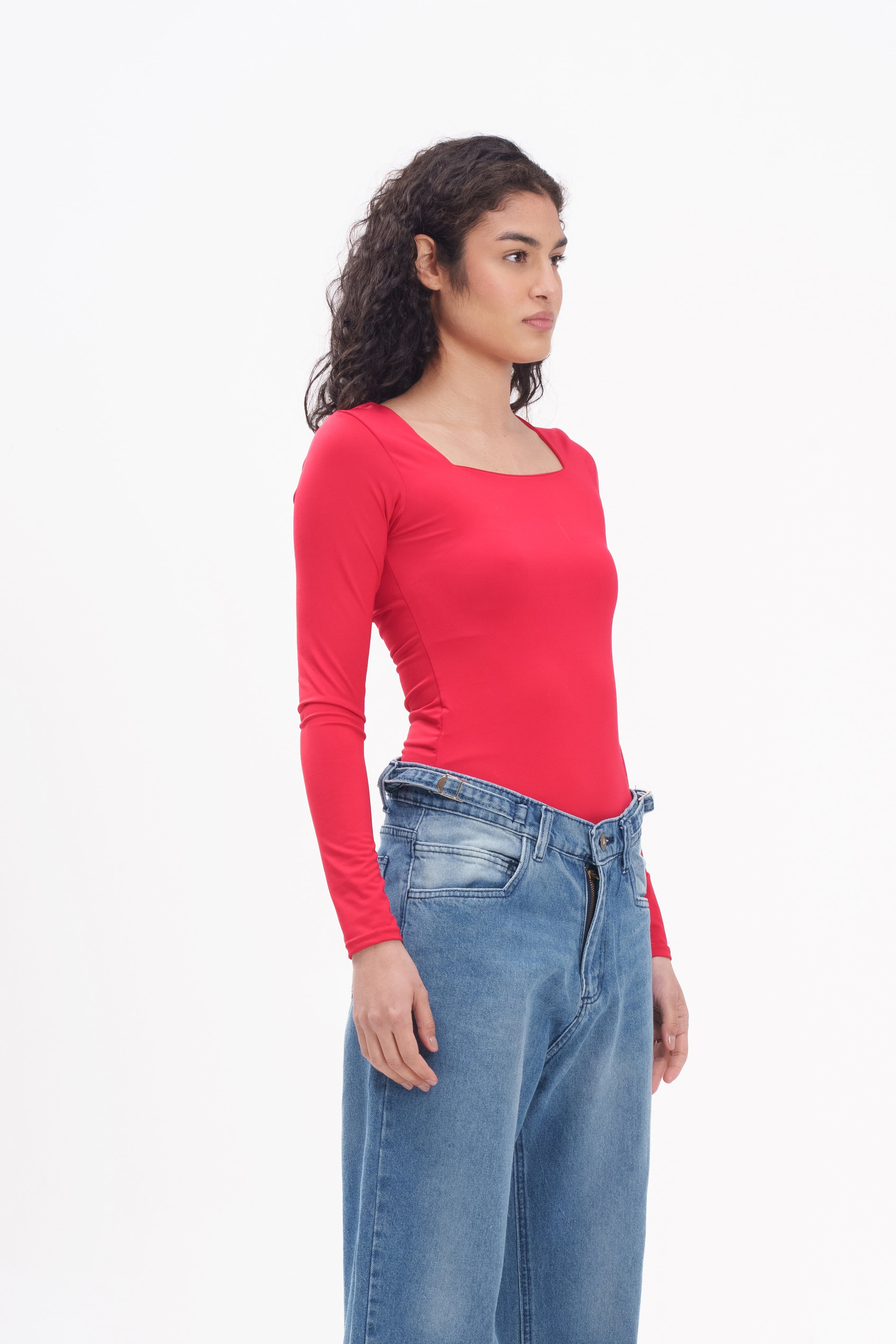 Long-Sleeve Square Bodysuit