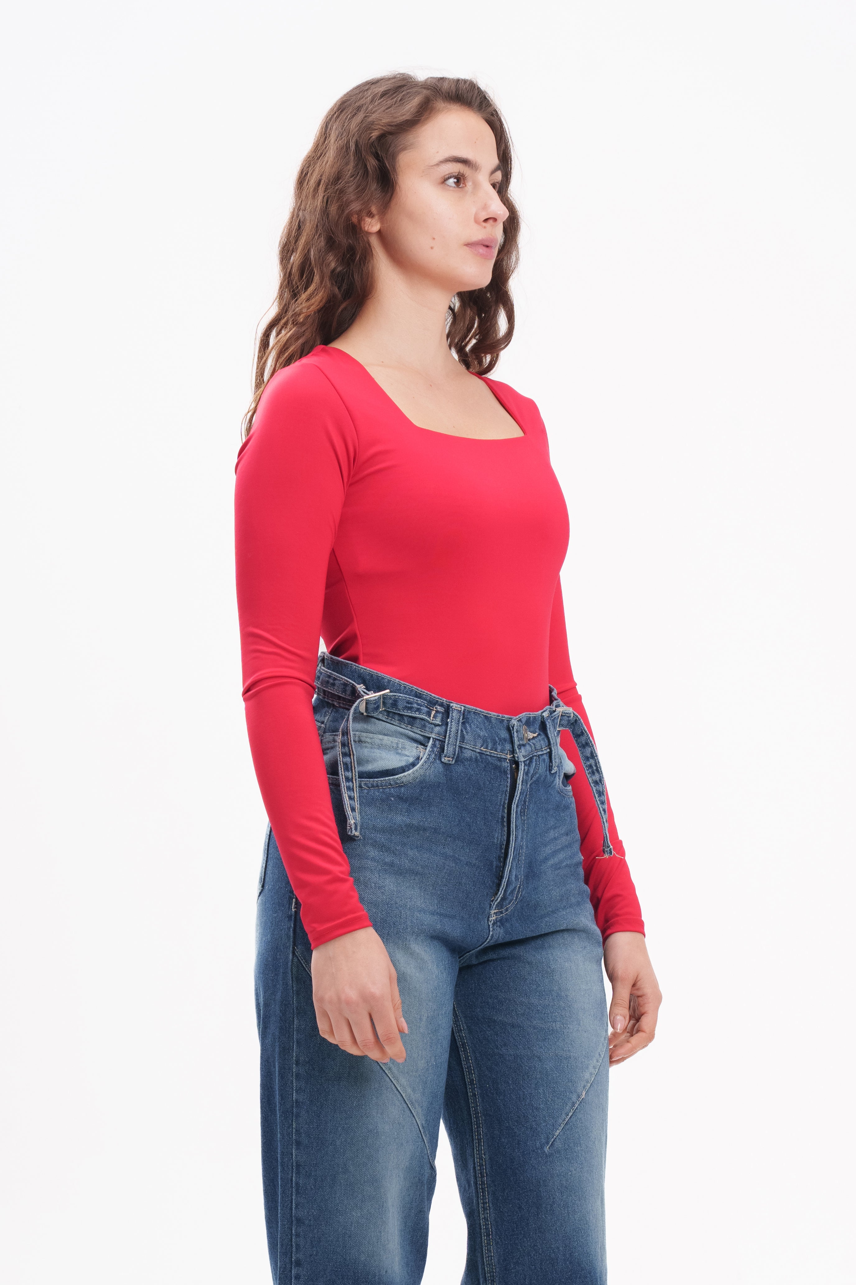 Long-Sleeve Square Bodysuit