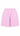 Pink shorts with a drawstring on a white background