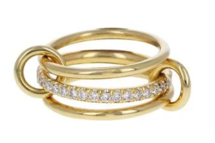 Crystal Layered Ring - Gold Plated