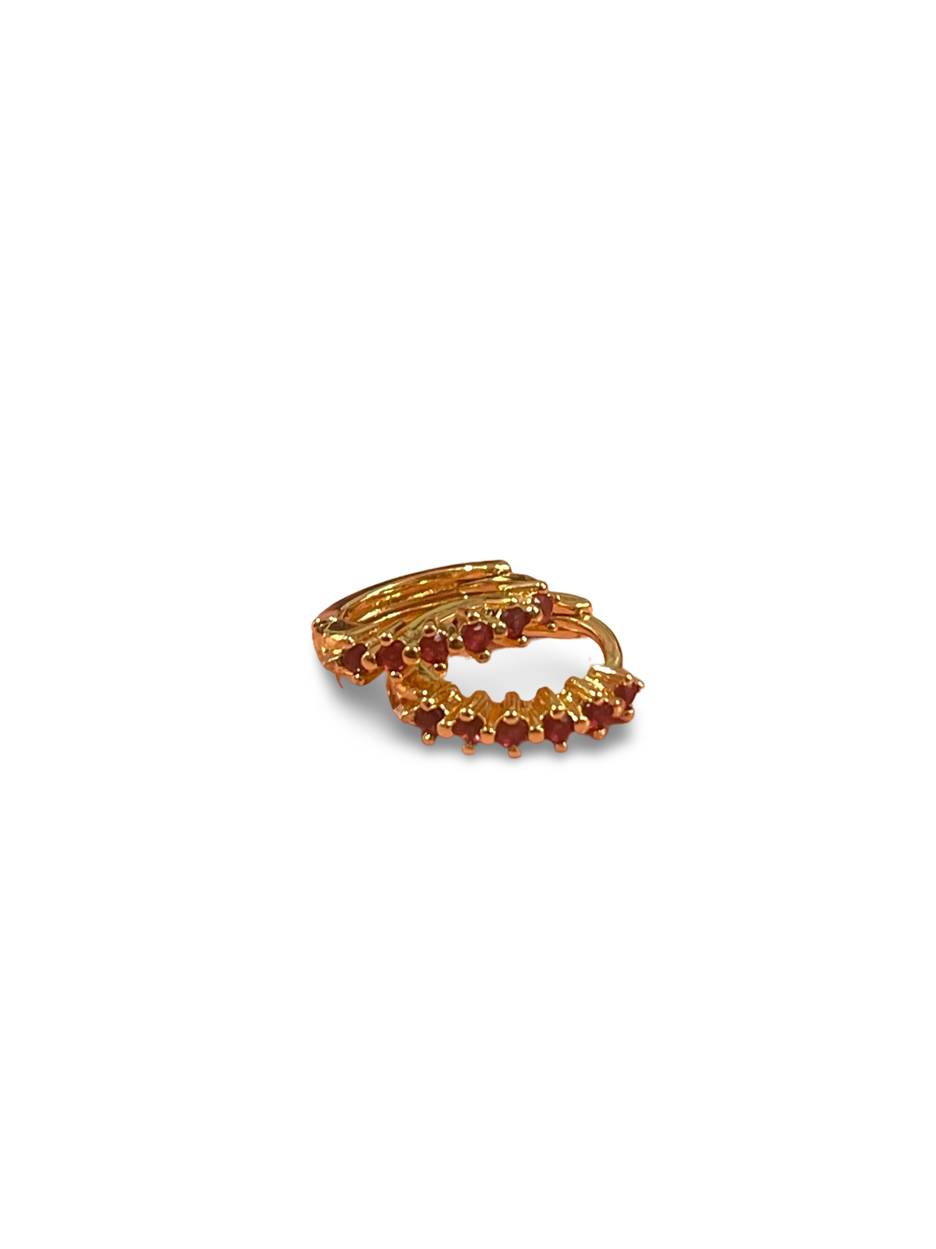 Dainty Stones Hoops 2.0 - Gold Plated