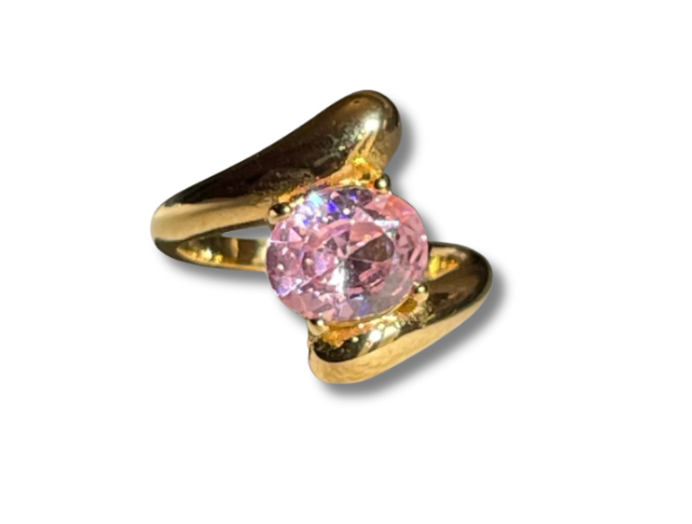 Pink Statement Ring - Stainless Steel