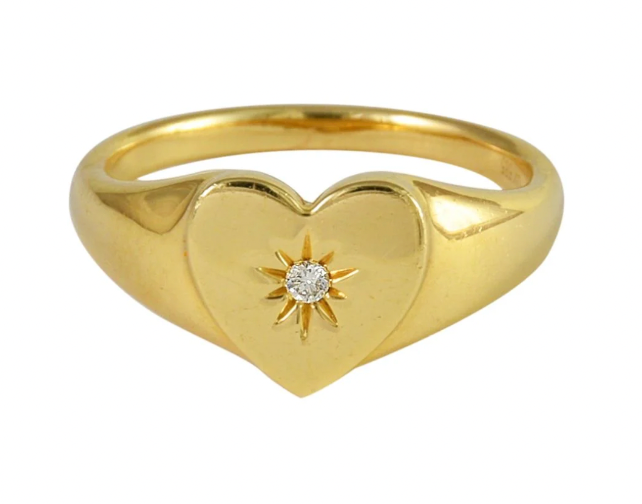 Starlight Heart Ring - Stainless Steel