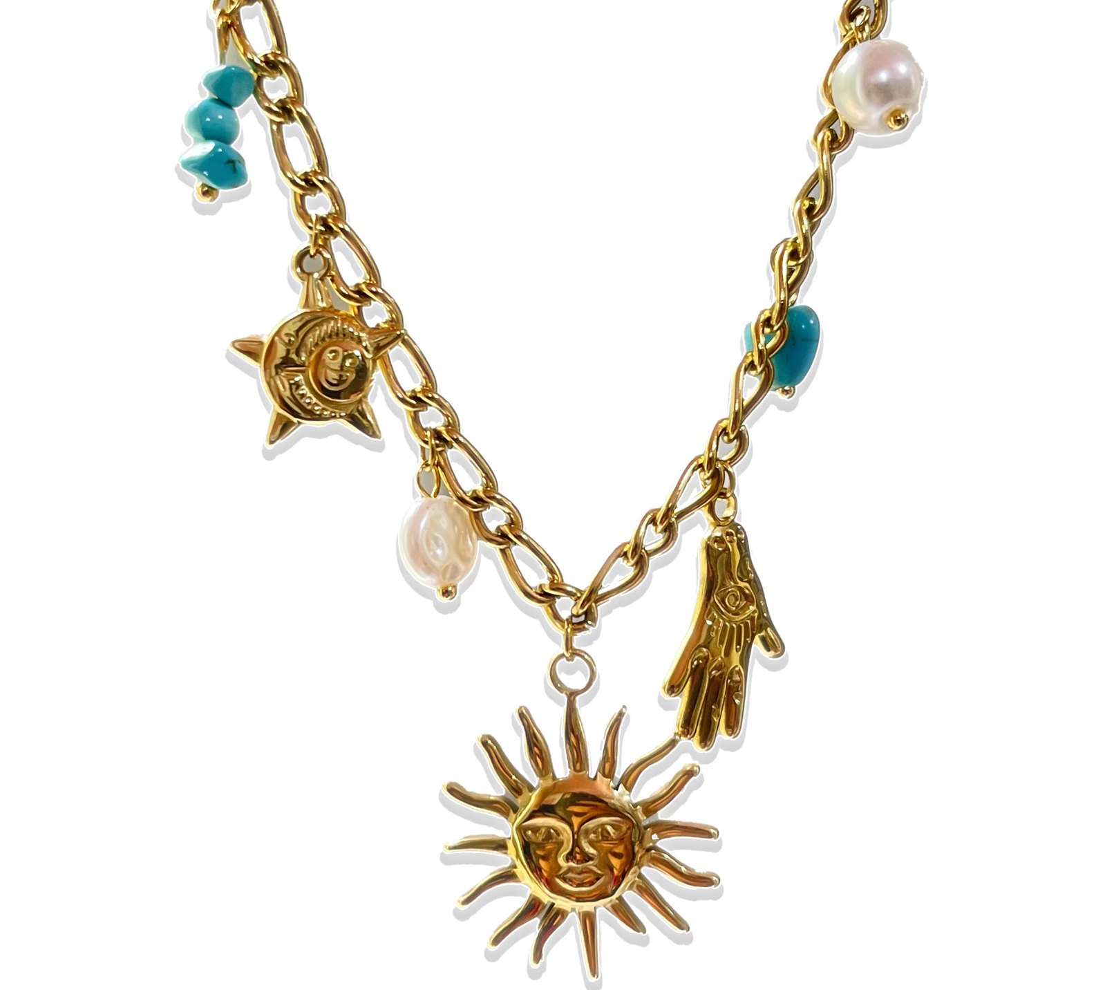 Sunlight Charm Necklace - Stainless Steel