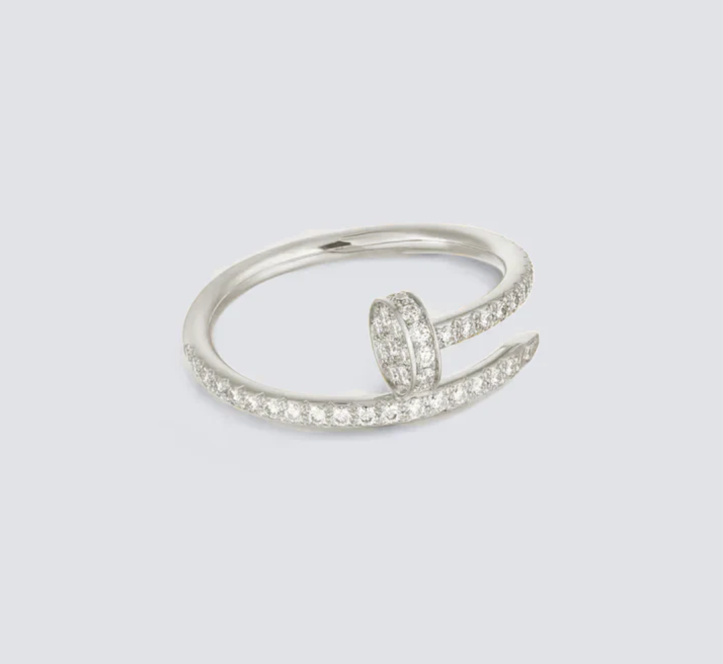 Crystal Nail Ring - Gold Plated