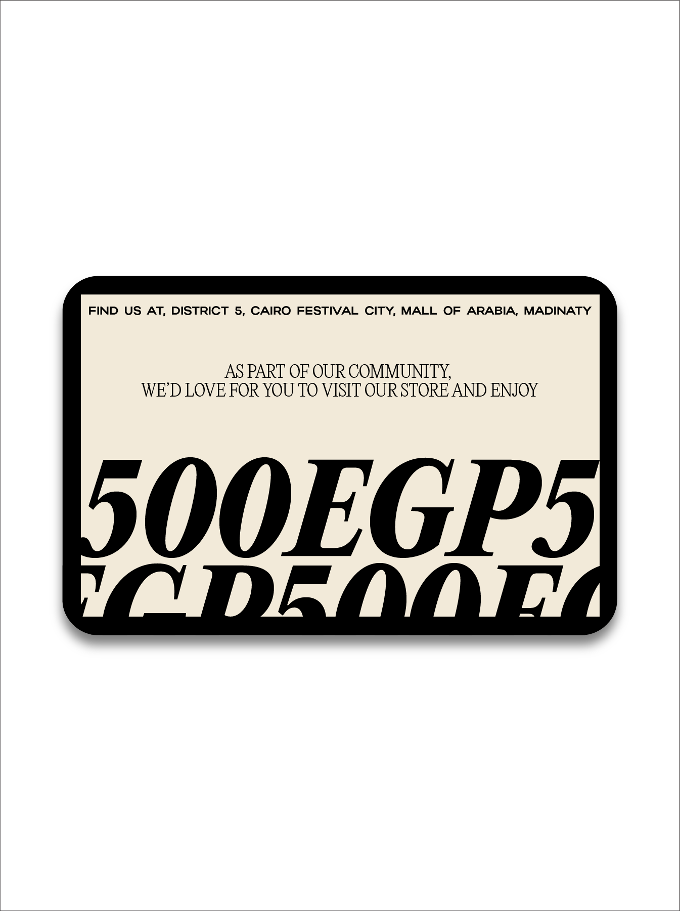 Go Native Treat Yourself Gift Card 500 EGP