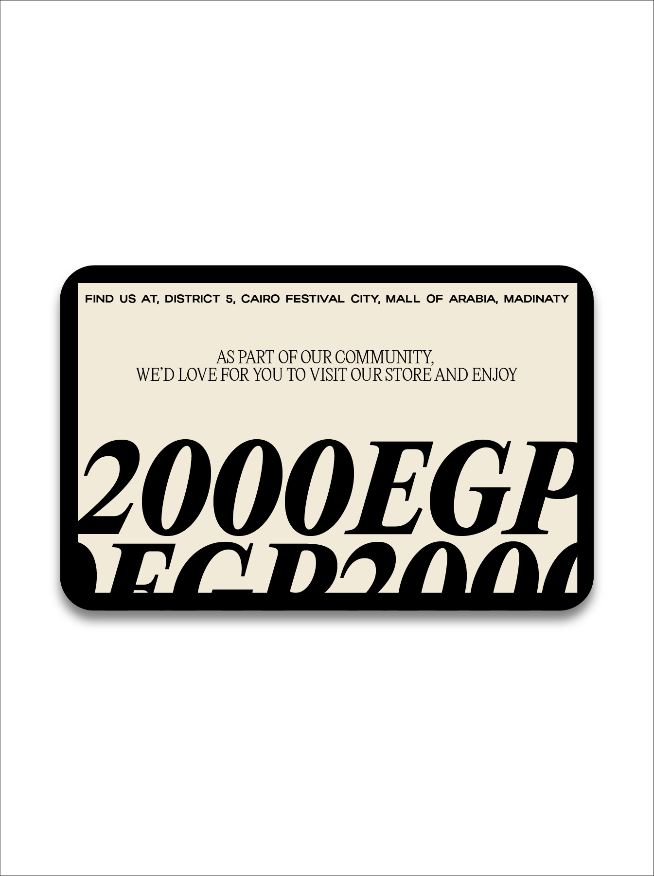 Go Native Treat Yourself Gift Card 2000 EGP