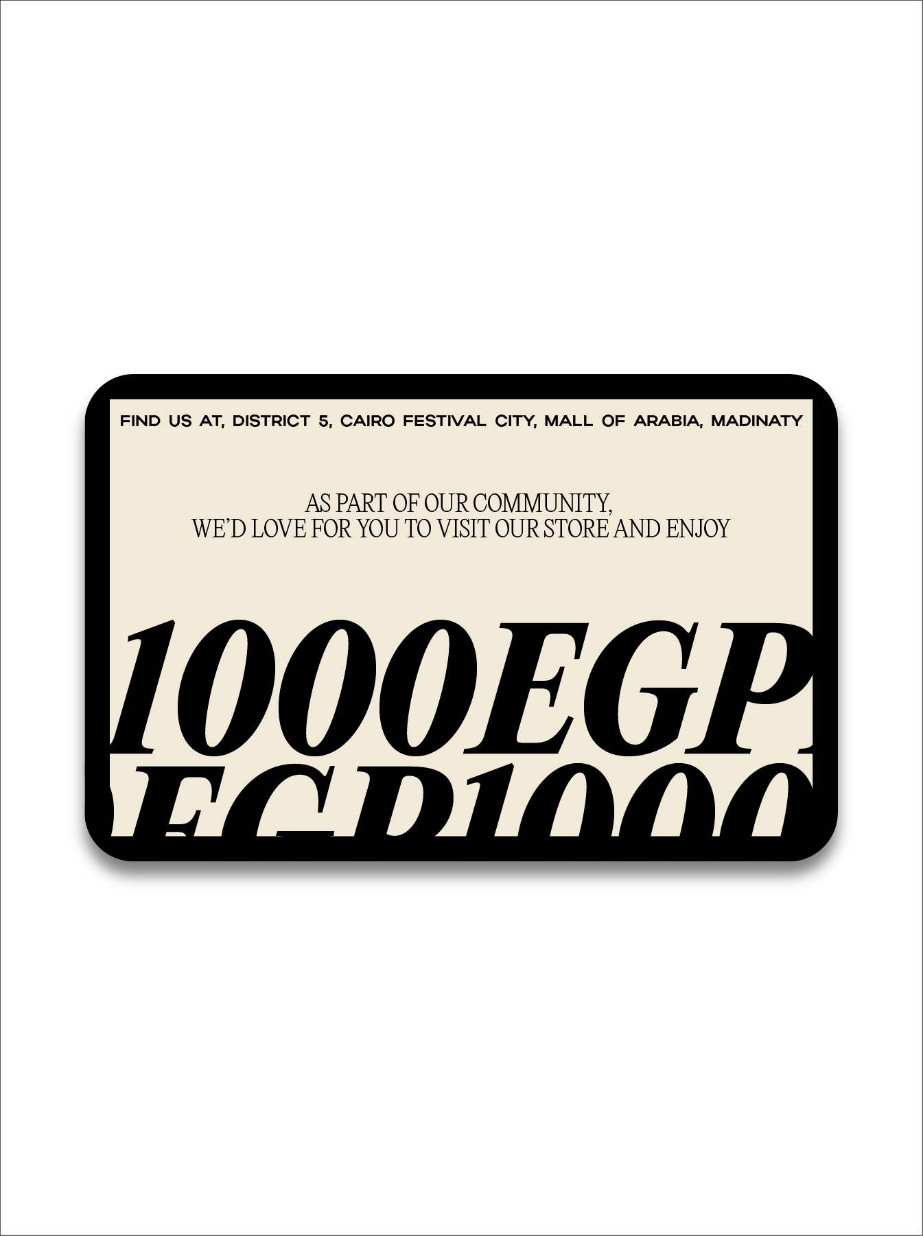 Go Native Treat Yourself Gift Card 1000 EGP